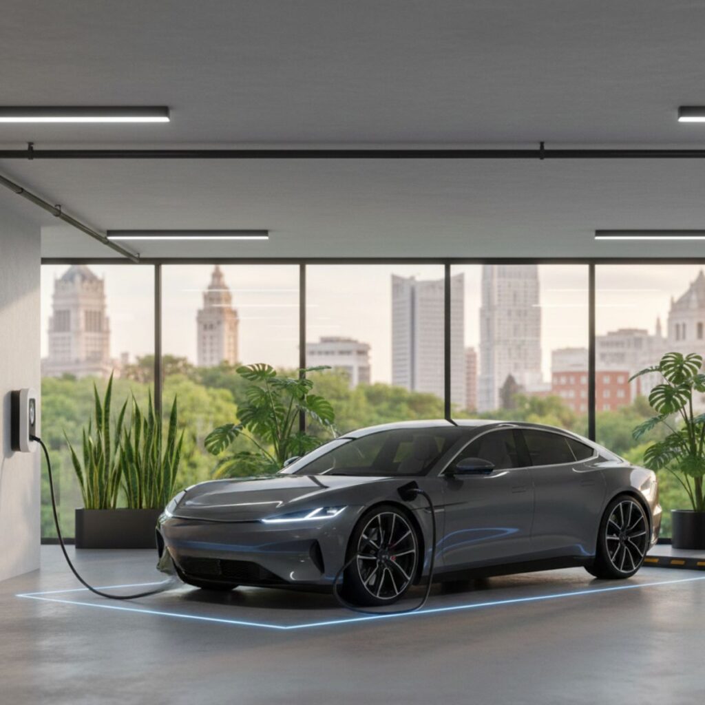 Cargador inteligente Moveclean para coche eléctrico con ayudas del Programa Auto+ 2026